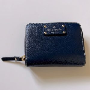 Kate spade bi fold blue wallet